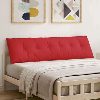 vidaXL Poduška na chrbát Červená 180 x 19 x 50 cm látka