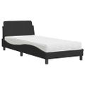vidaXL Posteľ s matracom Dover čierny 80x200 cm zamat