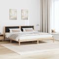 vidaXL Rám postele Čierna 200 x 200 cm Masívne borovicové drevo