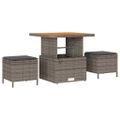 vidaXL Súprava záhradných pohoviek 8 ks 7-Počet miest Sivá