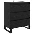 vidaXL Servírovacia skriňa Čierny dub 60 x 35 x 70 cm Kompozitné drevo