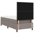 vidaXL Posteľ s pružinovým rámom Sivohnedá 80 x 200 cm látka