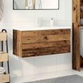VidaXL drezová skrinka so vstavaným umývadlom a batériou Old Wood