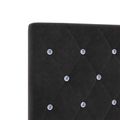 vidaXL Ottoman posteľ s matracom a LED Čierna 100 x 200 cm Zamat