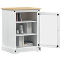 vidaXL HiFi skrinka Biela 60 x 50 x 82 cm Masívne borovicové drevo