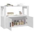 vidaXL Komoda biela 80x30x60 cm spracované drevo