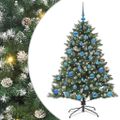 vidaXL Umelý vianočný stromček Zelená 150 cm PVC, plast a oceľ