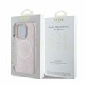 Puzdro Guess pre iPhone 16 Pro Max 6,9" GUHMP16XPSAPSMEP ružové tvrdé puzdro Saffiano Peony Classic Logo MagSafe