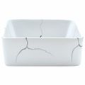 vidaXL Umývadlo na dosku biele obdĺžnikové 46x35,5x13 cm keramické