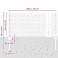 vidaXL Hexagonálny plot s stĺpom 10 x 0,6 m PVC potiahnutá oceľ Sivá