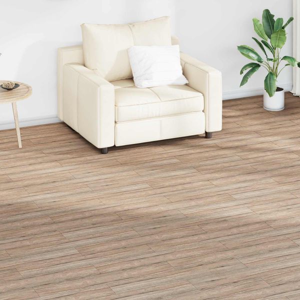 vidaXL Podlahové dosky 18 pcs Hnedý dub 2,51 m² PVC