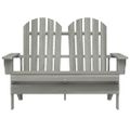 vidaXL 2-miestna záhradná stolička Adirondack jedľové drevo sivá