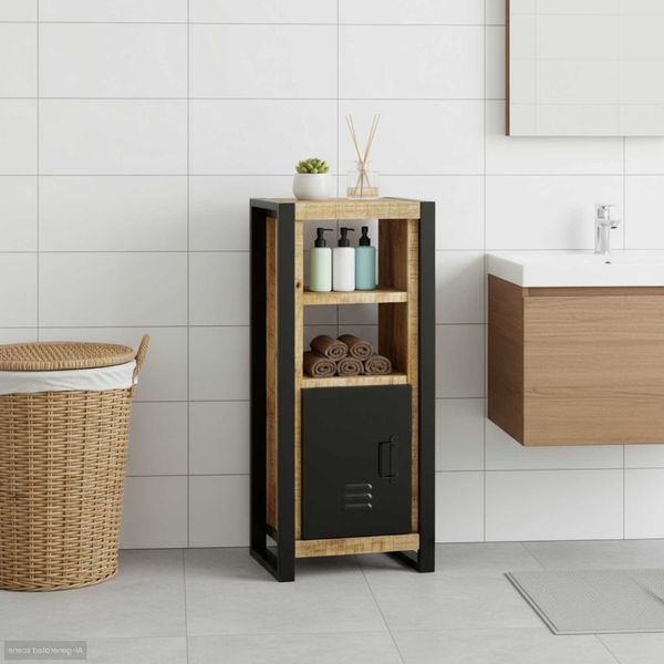 vidaXL Kúpeľňová skriňa Hnedá 40 x 30 x 90 cm Masívne mango drevo