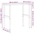 vidaXL Pracovný stôl 100x(55-60)x(71,5-98) cm masívny buk