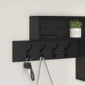 vidaXL Vešiak na stenu Nástenná montáž Čierny dub 100 x 12 x 43,5 cm