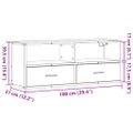 vidaXL TV skrinka dymový dub 100x31x39,5 cm kompozitné drevo a kov