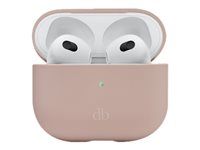 Puzdro pre bezdrôtové slúchadlá - recyklovaný plast, silikón - ružová pink sand - pre Apple AirPods (tretia generácia)