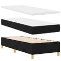 vidaXL Posteľ s pružinovým rámom s vankúšom Čierna 200 x 80 cm látka