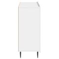 vidaXL Servírovacia skriňa Biela s vysokým leskom 89 x 34,5 x 82 cm
