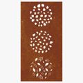 vidaXL Záhradná dekorácia 105x55 cm kortenová oceľ dizajn listu