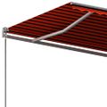 vidaXL Samostatne stojaca ručná markíza 450x350 cm oranžovo-hnedá
