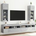 vidaXL TV skrinky s LED svetlami 2 ks betónovo sivé 30,5x30x60 cm