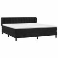 vidaXL Posteľný rám boxspring s matracom čierny 180x200 cm zamat