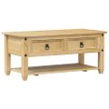 vidaXL Konferenčný stolík zásuvkový Corona 100x48x45 cm borovic. masív