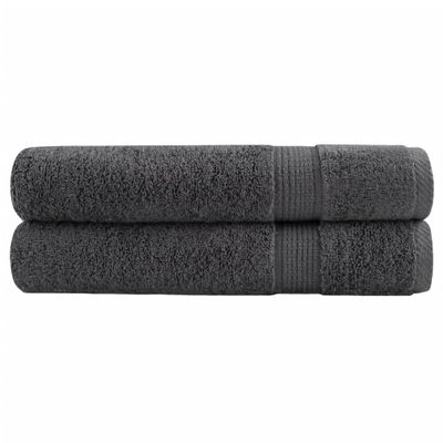 vidaXL Prémiové uteráky SOLUND 2 ks antracit 100x200 cm 600 g/m2