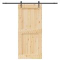 vidaXL Posuvné dvere NARVIK Prírodná a čierna 100 x 210 cm (213,5 cm)