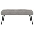 vidaXL Lavica s gombíkovým prešívaním Svetlosivá 110 x 40 x 46 cm