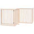 vidaXL Brána pre psa s dverami sklad. 10 panelov 800 cm topoľové drevo