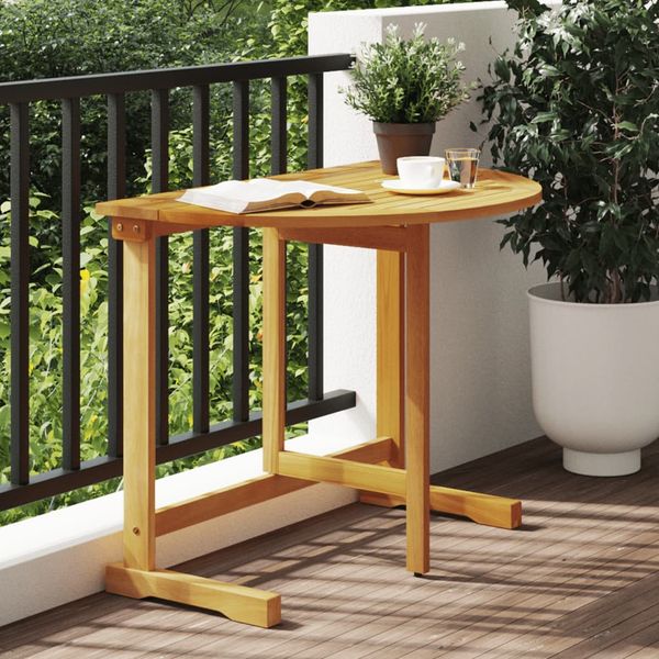 vidaXL Skladací balkónový stôl 90x60x72 cm akáciový masív