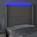 VidaXL Čelo postele sivé 83x16x118/128 cm umelá koža