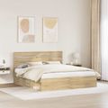 vidaXL Rám postele Sonoma 200 x 200 cm Masívne borovicové drevo