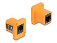 D-Type modul RJ45 jack na jack oranžový