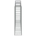 vidaXL Oblúkové gabionové koše 7 ks 300x30x120/140 cm pozink. železo