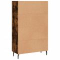 vidaXL Vysoká skrinka dymový dub 69,5x31x115 cm kompozitné drevo