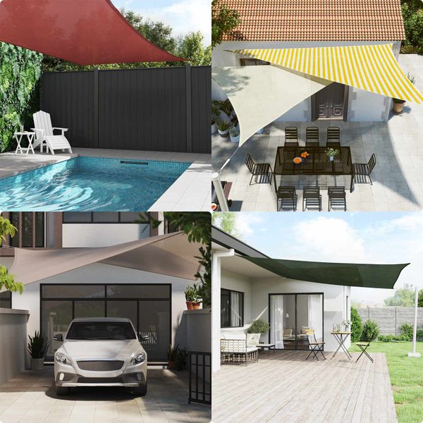 vidaXL Plachta na tienenie Žltá a biela 2 x 3 m HDPE