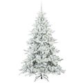 vidaXL Umelý Sklápací Vianočný Stromček Biela 180 cm PVC a oceľ