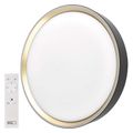 LED nástenné svietidlo ILVI, kruhové 45 W, stmievanie + CCT, čierna + šampanská