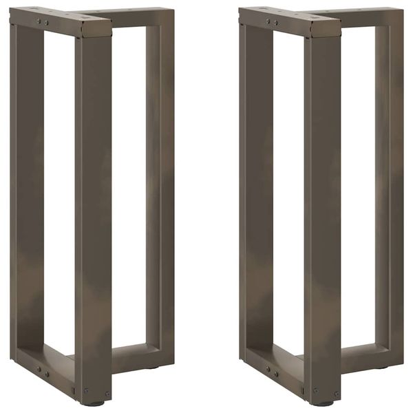 vidaXL Nohy barového stola v tvare T, 2 ks, čierne, 50x35x(90-91) cm, oceľové