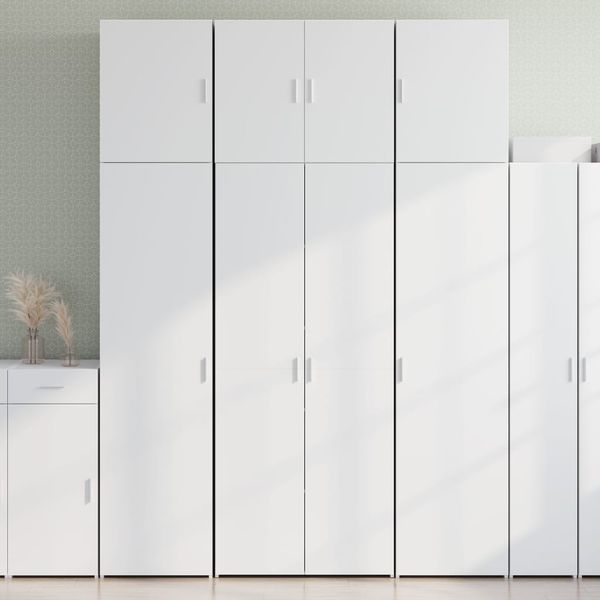 vidaXL Vysoká skrinka biela 80x42,5x249 cm kompozitné drevo