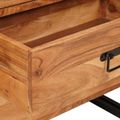 vidaXL Servírovacia skriňa Hnedá 66 x 33 x 70 cm Pevné akáciové drevo