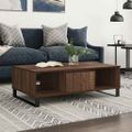 vidaXL Konferenčný stolík hnedý dub 104x60x35 cm kompozitné drevo