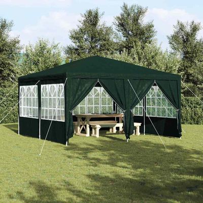vidaXL Párty stan Zelená 400 x 400 x 266 cm Polyetylén