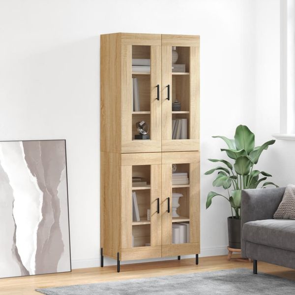 vidaXL Vysoká skrinka dub sonoma 69,5x34x180 cm spracované drevo