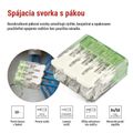Páčková spojovacia svorka 3× 0,2–4 mm2, 10 ks