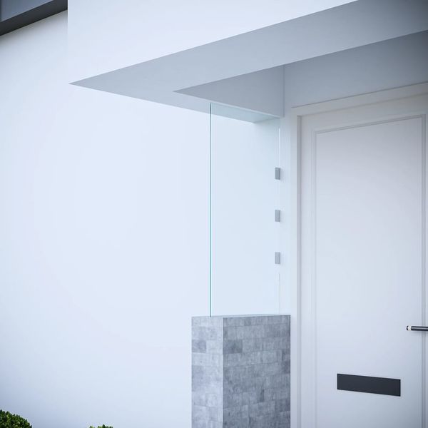 vidaXL Bočný panel pre striešku dverí priehľadný 50x100cm tvrdené sklo