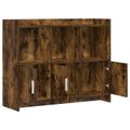 vidaXL Servírovacia skriňa Dymový dub 98,5 x 33 x 80 cm